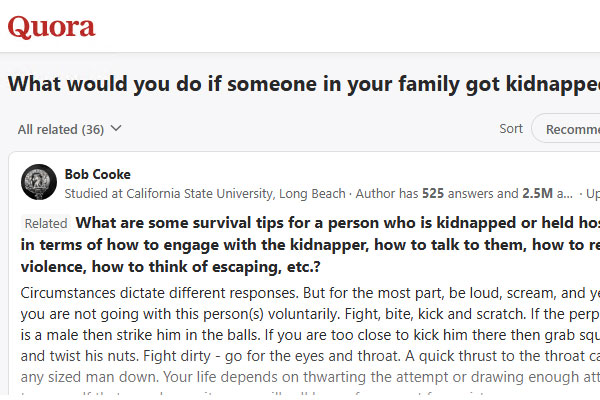 What Would You Do if Someone in Your Family Got Kidnapped? – Quora