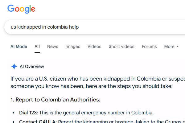US Kidnapped in Colombia Help – Google Search